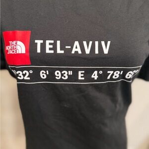 The North Face Black Tel-Aviv Graphic Tee with Red Logo